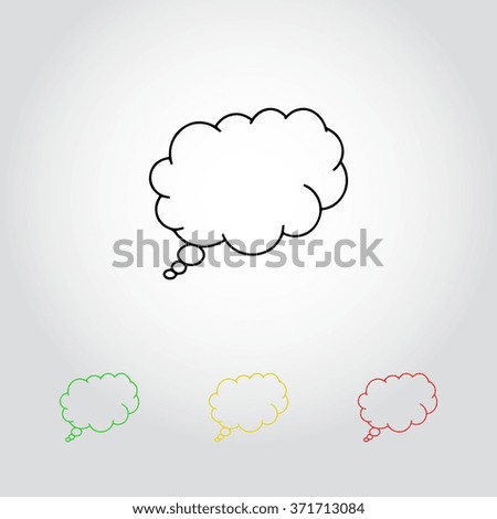 Speech bubble sign icon, vector illustration. Flat design style