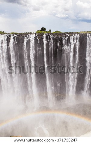 Beautiful view of the Victoria Falls, boarder of Zambia and Zimbabwe. UNESCO World Heritage
