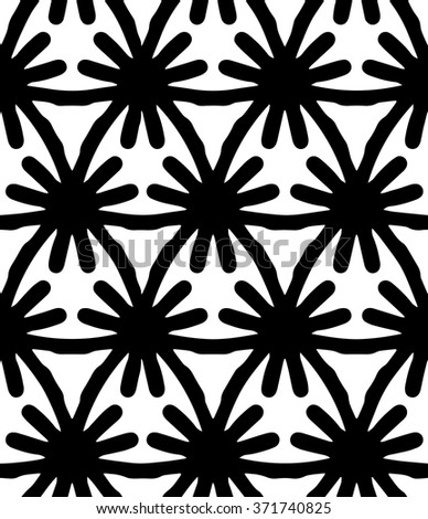 Seamless Pattern Vector Black and White Background