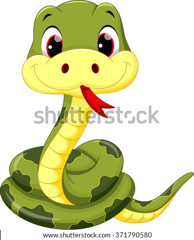 Cute baby snake cartoon