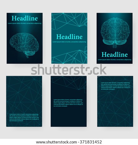 Abstract Creative concept vector background of the human brain. Polygonal design style letterhead and brochure for business. Vector Illustration eps 10 for your design.