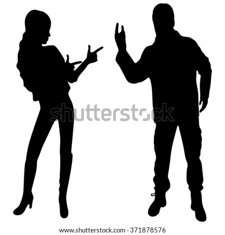 man giving the Rock and Roll sign, rock and roll couple
