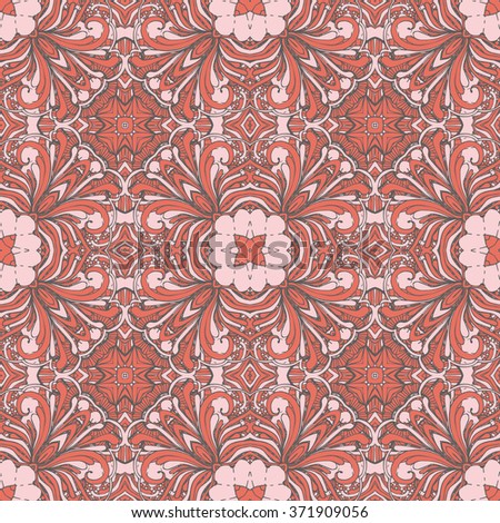 Seamless abstract pattern, hand drawn texture for Wedding, Bridal, Valentine's day or Birthday Invitations. Floral background. Fabric or paper print, floral geometric background.
