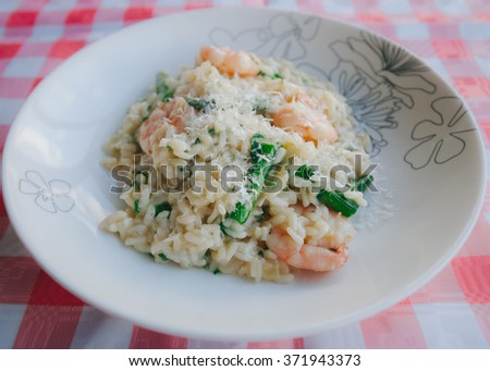 prawn and asparagus risotto