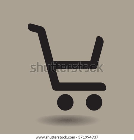   cart icon, vector illustration. Flat design  