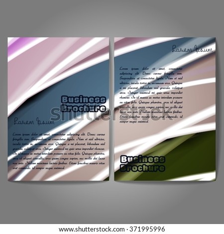 Vector brochure template design, A4 size with colorful wavy polygonal pattern. Professional business flyer template or corporate banner design, can be use for publishing, print and presentation.