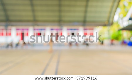 image of Abstract  blur indoor stadium with bokeh for background usage .