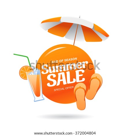summer sale banner Royalty-Free Stock Photo #372004804