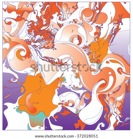 Abstract artistic Background of fluid and liquid paint colors 