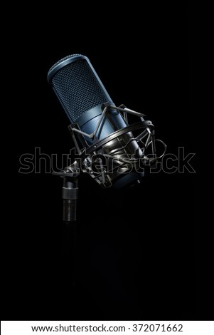 Professional Studio Microphone.  light brush