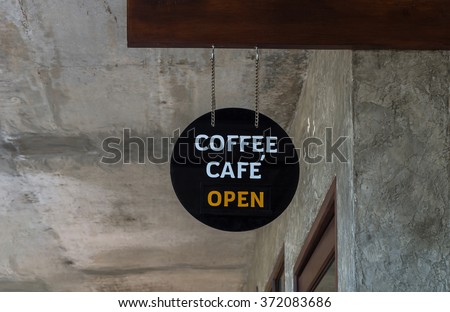 Outdoor Coffee shop sign