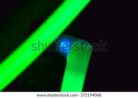 Green neon light