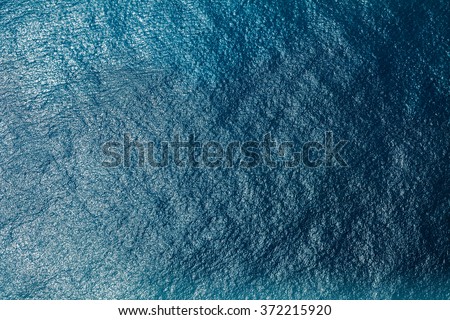 Sea surface aerial view Royalty-Free Stock Photo #372215920