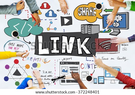Link Network Hyperlink Internet Backlinks Online Concept Royalty-Free Stock Photo #372248401