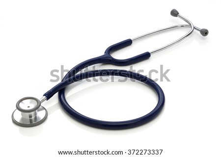 Stethoscope isolated on white background Royalty-Free Stock Photo #372273337