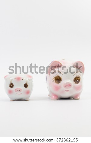 piggy bank isolated on the white background