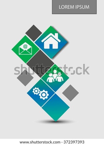 infographic vector design with icons banner background eps10