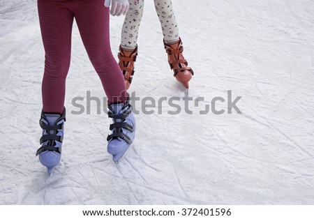 Ice skating rink, fun and entertainment