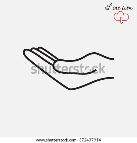 Line icon- hand