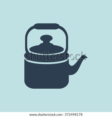Icon of Tea Pot or Kettle. EPS-10.