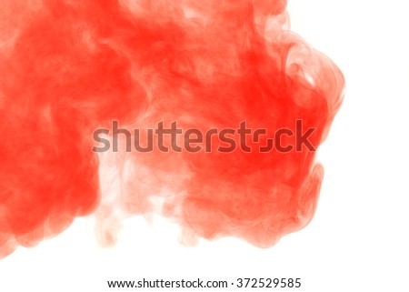 Abstract art. Crimson hookah smoke on a white background. Inhalation. The steam generator. The concept of poison gas. Gaseous.