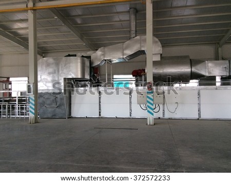 Gypsum factory stove and ventilation