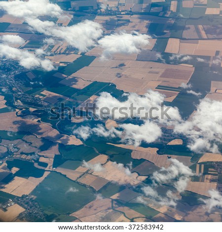European space viewed from the plane ( Bucharest - London route)