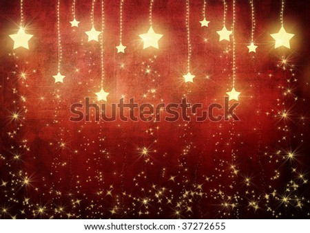 Stars on Red Background