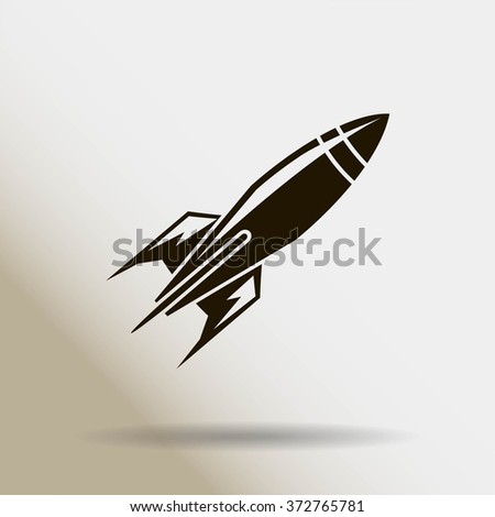 Rocket . Vector  icon