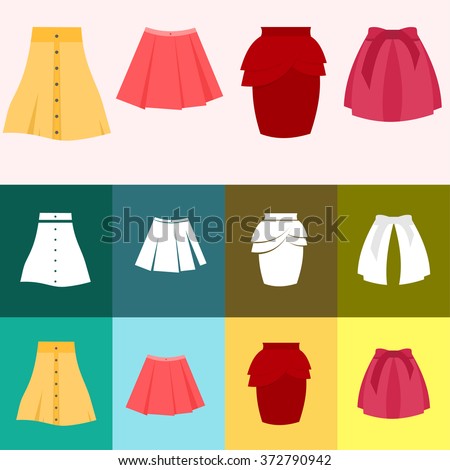 Set of skirts