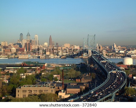 Philadelphia Skyline with Ben Franklin Bridge