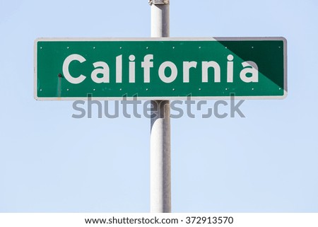 California street name sign