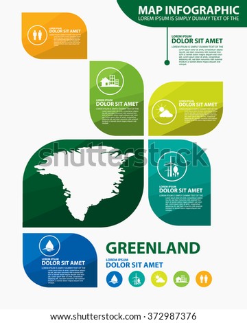 greenland map infographic