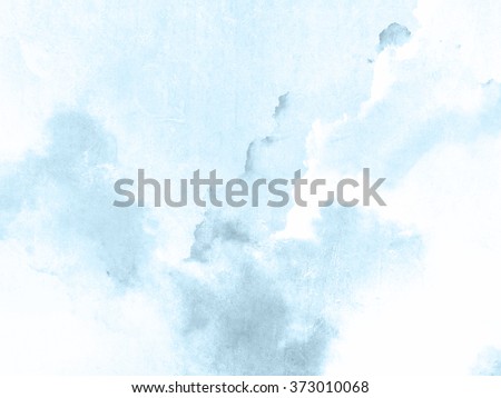Watercolor background blue white - soft pastel ink splatter texture