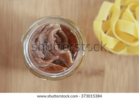 Anchovies in a jar 