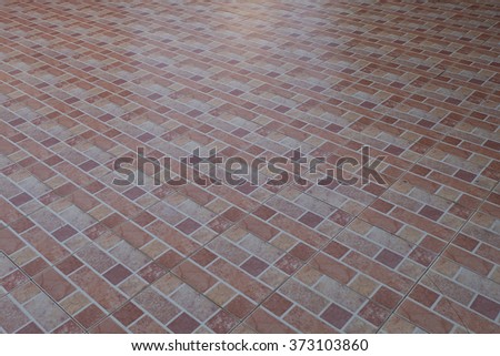 Brown ceramic floor tiles