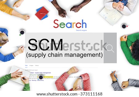 SCM Supply Chain Management Manufacture Procurement Concept