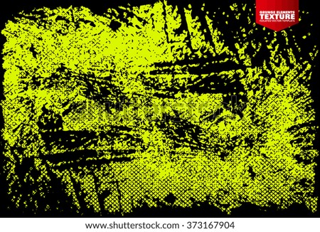 Grunge texture background - abstract isolated yellow texture on black background -stock vector design template