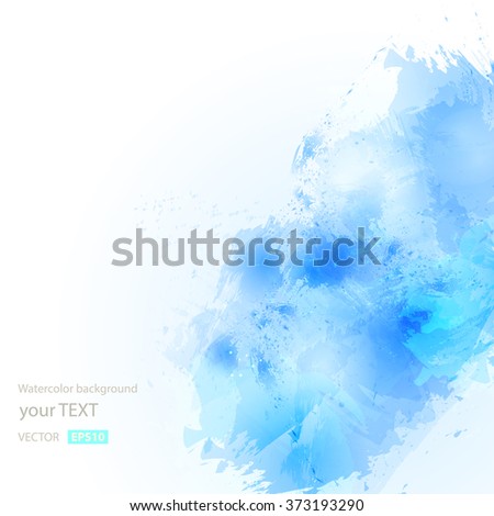 Abstract artistic watercolor splash background - Vector Illustration