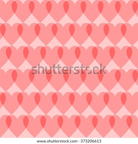 Seamless heart pattern, vector illustration repeating texture with hearts