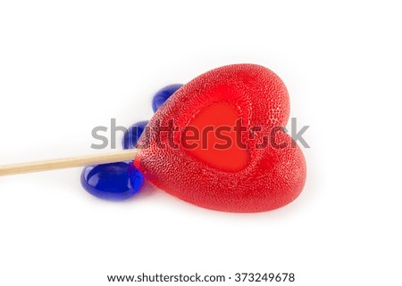 Valentine day concept - Sugar candy in the form of a heart it is isolated on a white background. Stock image.