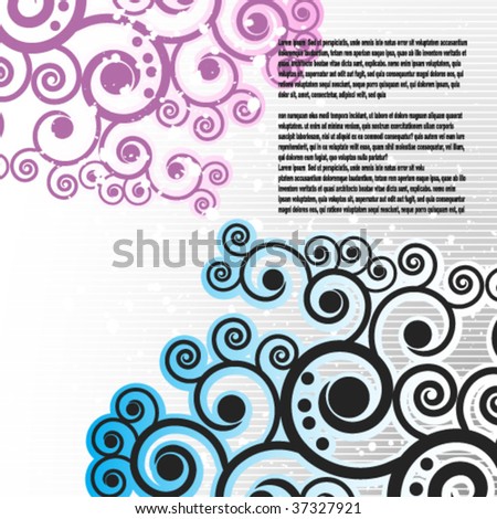 Floral   design. Very easy to edit vector file