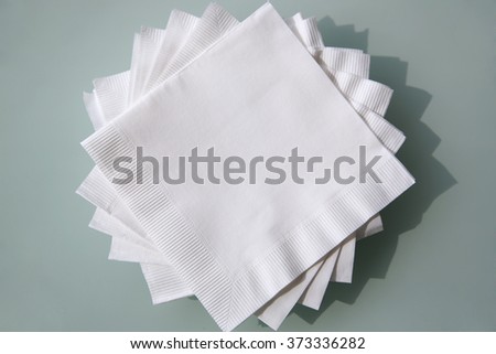 white square bar napkins isolated Royalty-Free Stock Photo #373336282