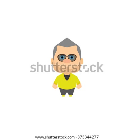 Isolated iconic male with fashion clothes on a white background