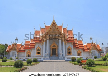Wat Benchamabophit Buddhist temple Bangkok Thailand
