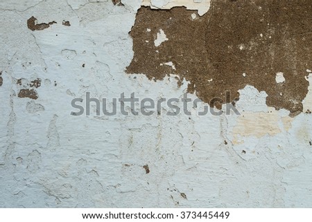 White walls are textured black dirt stains