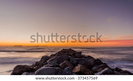 Rocks after sunset