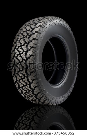 Off-road tire isolated on white background