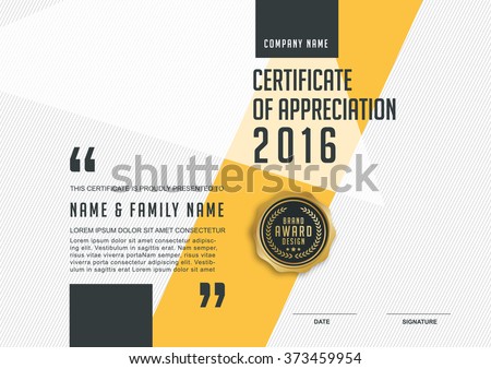 certificate template with clean and modern pattern,Vector illustration  Royalty-Free Stock Photo #373459954