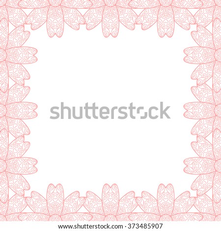 Vector flower floral frame.